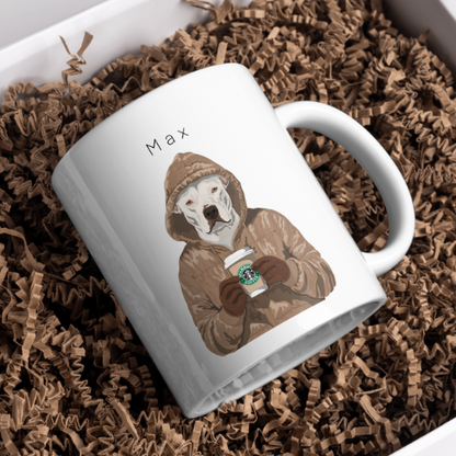 Taza personalizada de Mascotas - Ilustración única de Perro o Gato